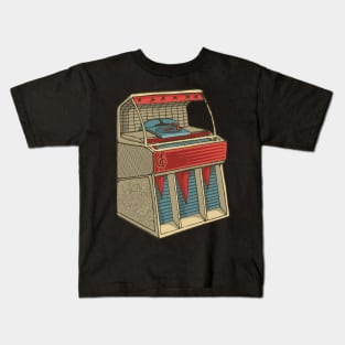 Grunge Retro Jukebox Kids T-Shirt